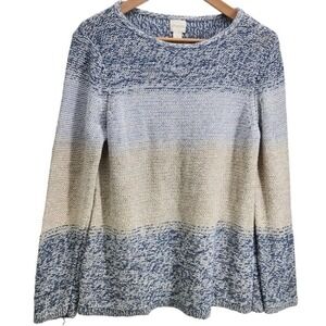Chico's Space-Dye Jewel Pullover Sweater Women's Size‎ L